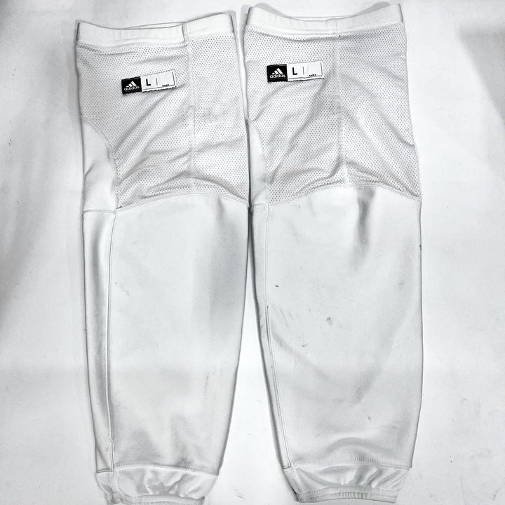 LNH - Chaussettes d'entraînement Adidas d'occasion - Canadiens de Montréal (blanches)